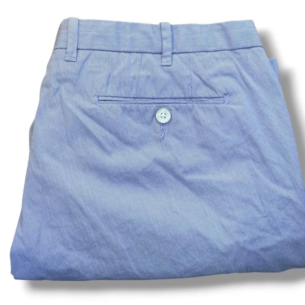Polo Ralph Lauren Shorts Men 38 Blue Micro Stripe Slim GI Fit Cotton Golf Preppy